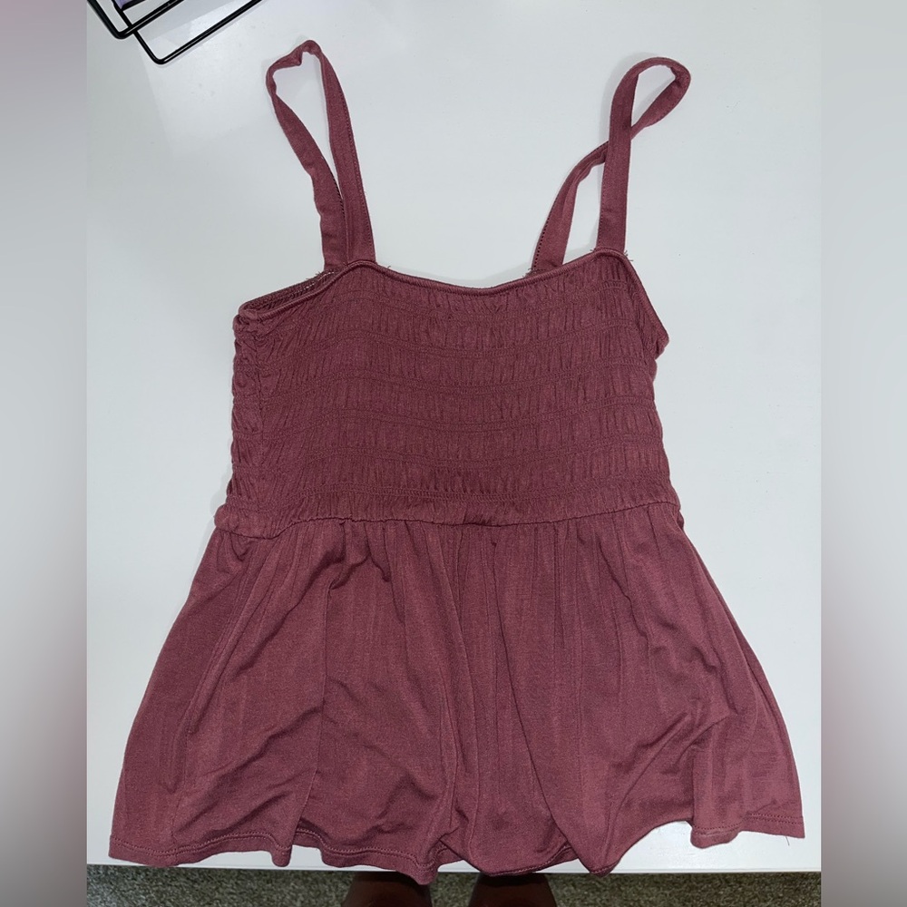 American Eagle Outfitters Maroon Smock Top